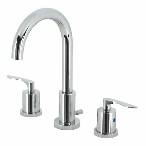Kingston Brass FSC8921SVL Serena Widespread Bathroom Faucet, Brass Pop-Up, Polished Chrome