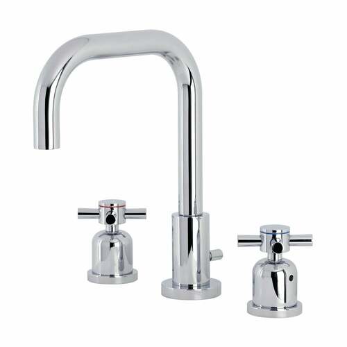 Kingston Brass FSC8931DX Concord Widespread Bathroom Faucet, Brass Pop-Up, Polished Chrome