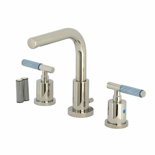 Kingston Brass FSC8959KPS Polished Nickel Widespread Bathroom Faucet with Brass Pop-Up