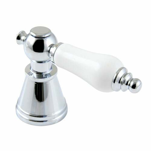 Kingston Brass FSCDH1971PL Polished Chrome Porcelain Lever Handle Diverter for Tub Shower Faucet