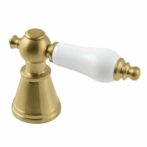 Kingston Brass FSCDH1973PL Brushed Brass Porcelain Lever Diverter Handle for Tub Shower Faucet