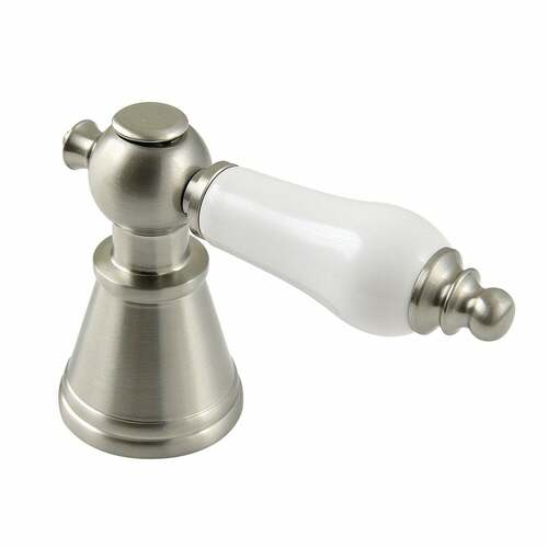 Kingston Brass FSCDH1978PL Brushed Nickel Porcelain Lever Diverter Handle for Tub Shower Faucet