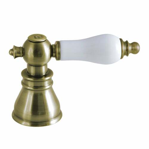Kingston Brass FSCH19733APLC American Patriot Antique Brass Porcelain Lever Handle (Cold Side)