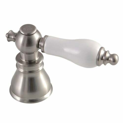 Kingston Brass FSCH1978APLC American Patriot Brushed Nickel Porcelain Lever Handle (Cold Side)