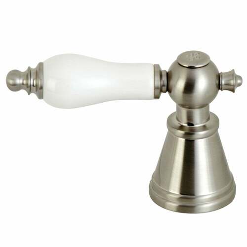 Kingston Brass FSCH1978PLH Brushed Nickel Porcelain Lever Handle (Hot Side)