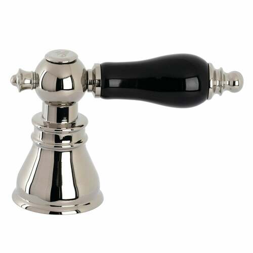 Kingston Brass FSCH1979AKLC Black Porcelain Lever Handle (Cold Side) in Polished Nickel