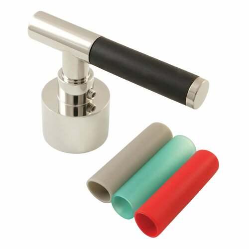 Kingston Brass FSCH8929CKL Kaiser Polished Nickel Brass Lever Handle with Neoprene Sleeve