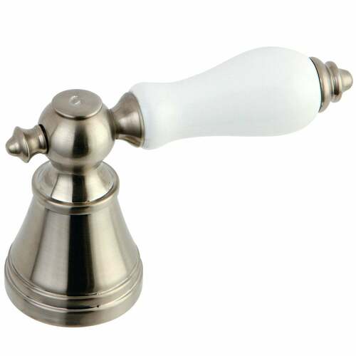 Kingston Brass FSH7618PLC Brushed Nickel Porcelain Lever Handle (Cold Side)