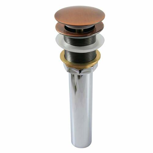 Kingston Brass GCL112AC Trimscape Antique Copper Brass Pop-Up Drain for Cast Iron Sink