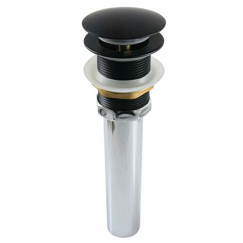 Kingston Brass GCL112MB Trimscape Matte Black Brass Pop-Up Drain for Cast Iron Utility Sink