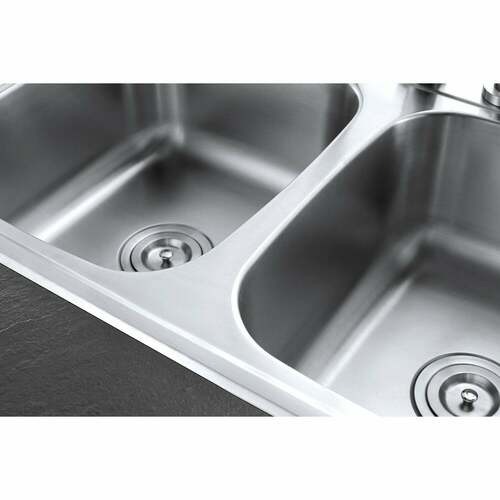 Kingston Brass GKTD33228 Gourmetier Brushed Drop-in Double Bowl Kitchen Sink
