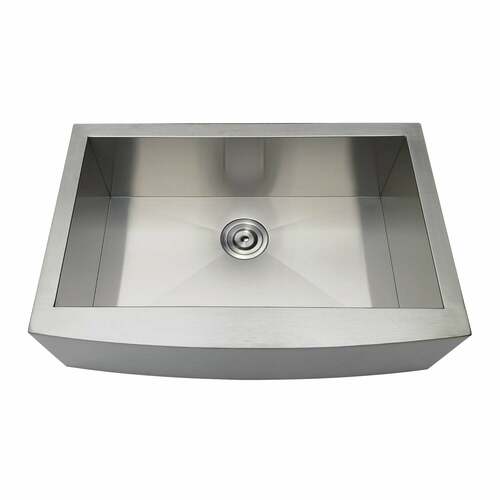 Kingston Brass GKTSF30209 Gourmetier Drop-In Stainless Steel Single Bowl Farmhouse Sink, Brushed
