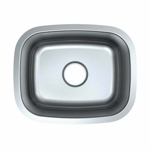 Kingston Brass GKUS18157 Gourmetier Brushed Stainless Steel Undermount Single Bowl Kitchen Sink