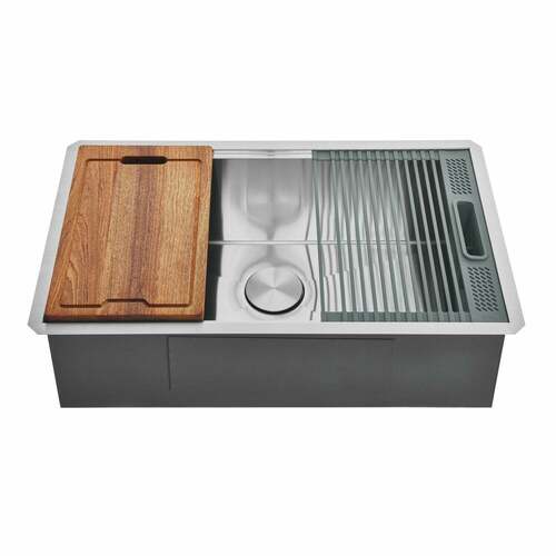 Kingston Brass GKUS321910 Uptowne Stainless Steel Undermount Single Bowl Kitchen Sink
