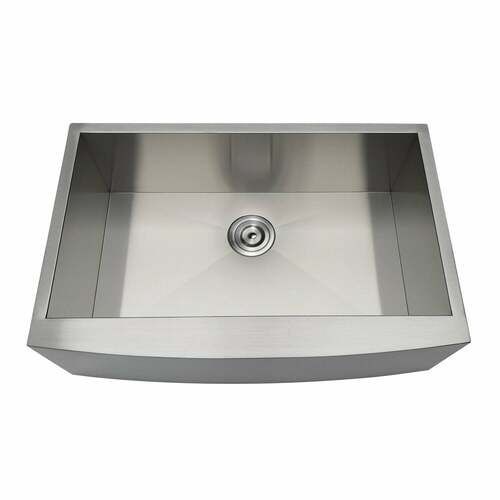 Kingston Brass GKUSF30209 Gourmetier Brushed Stainless Steel Undermount Farmhouse Kitchen Sink
