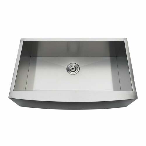 Kingston Brass GKUSF33209 Gourmetier Brushed Stainless Steel Undermount Farmhouse Kitchen Sink
