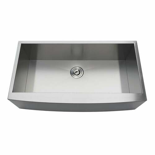Kingston Brass GKUSF36209 Gourmetier Undermount Brushed Stainless Steel Single Farmhouse Sink