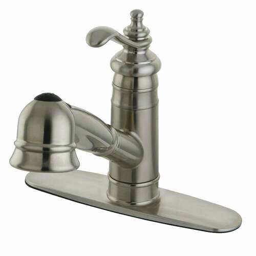 Kingston Brass GSC7578TL Gourmetier Templeton Brushed Nickel Single-Handle Pull-Out Kitchen Faucet