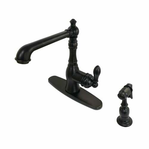 Kingston Brass GSY7205ACLBS Gourmetier American Classic Single-Handle Kitchen Faucet, Oil Rubbed Bronze
