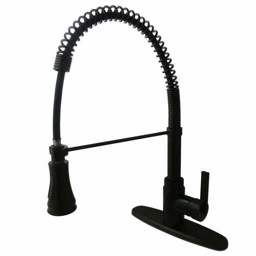 Kingston Brass GSY8875CTL Gourmetier Continental Single-Handle Pre-Rinse Kitchen Faucet, Oil Rubbed Bronze