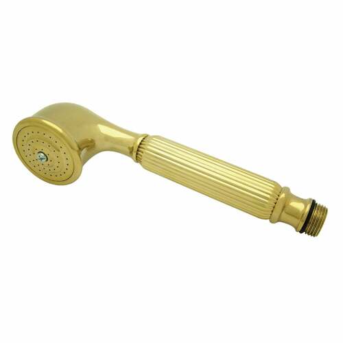 Kingston Brass K103A2 Restoration Single Function Round Hand Shower in Polished Brass