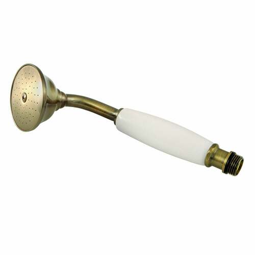 Kingston Brass K105A3 Victorian Round Hand Shower, Single Function, Antique Brass