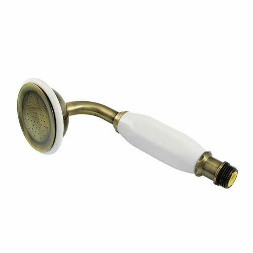 Kingston Brass K106A3 Victorian Round Hand Shower, Single Function, Antique Brass