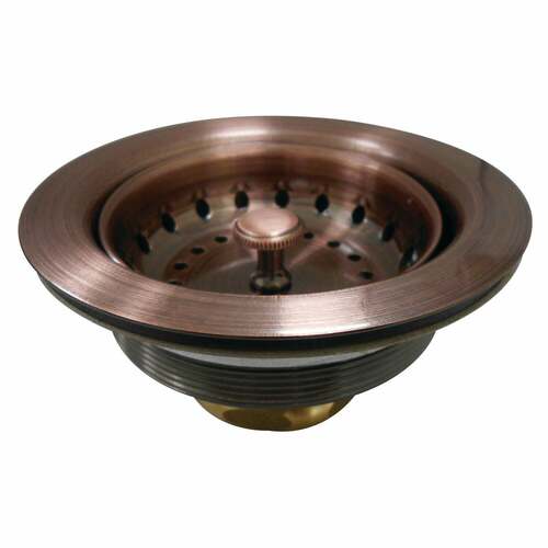 Kingston Brass K111BAC Tacoma Antique Copper Stainless Steel Kitchen Sink Basket Strainer