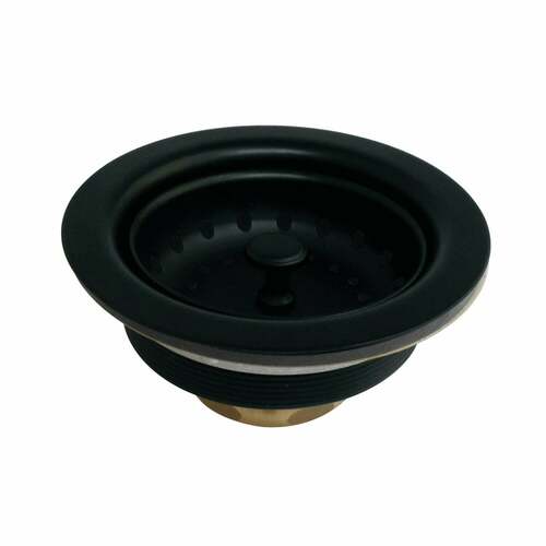 Kingston Brass K111BMB Tacoma Matte Black Stainless Steel Kitchen Sink Basket Strainer