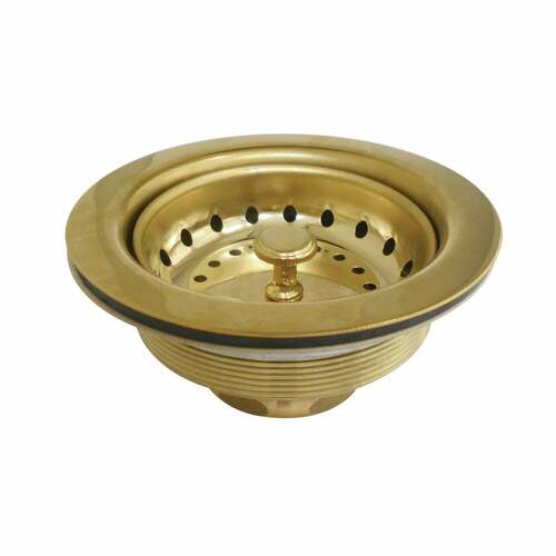 Kingston Brass K111BPB Tacoma Stainless Steel Kitchen Sink Basket Strainer - Polished Brass