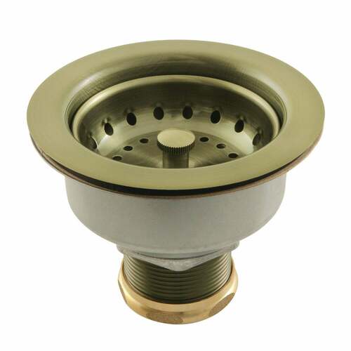 Kingston Brass K112AB Tacoma Snap-N-Tite Antique Brass Sink Basket Strainer