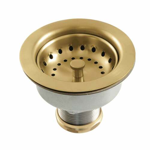 Kingston Brass K112BB Tacoma Snap-N-Tite Brushed Brass Sink Basket Strainer