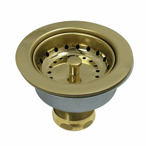 Kingston Brass K112PB Tacoma Snap-N-Tite Polished Brass Sink Basket Strainer