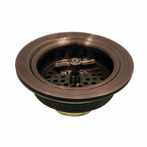 Kingston Brass K212AC Tacoma Antique Copper Spin Seal Sink Basket Strainer