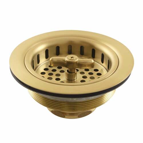 Kingston Brass K212BB Tacoma Spin Seal Brushed Brass Sink Basket Strainer