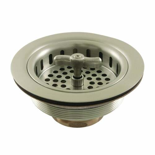 Kingston Brass K212BN Tacoma Spin Seal Sink Basket Strainer, Brushed Nickel
