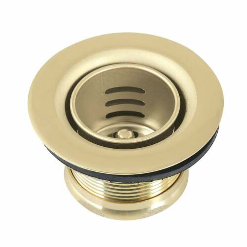 Kingston Brass K451BPB Portland Stainless Steel Bar Sink Strainer with Polished Brass Finish