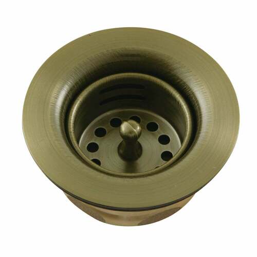Kingston Brass K461BAB Tacoma Stainless Steel Bar Sink Duo Strainer, Antique Brass