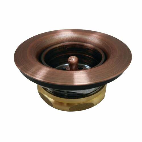 Kingston Brass K461BAC Tacoma Stainless Steel Bar Sink Duo Strainer, Antique Copper