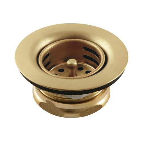 Kingston Brass K461BBB Tacoma Stainless Steel Bar Sink Duo Strainer, Brushed Brass