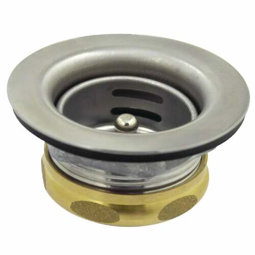 Kingston Brass K461B Tacoma Brushed Stainless Steel Bar Sink Duo Basket Strainer