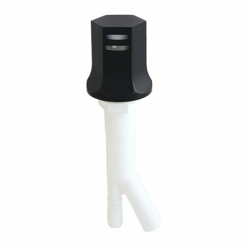 Kingston Brass KA461MB Metropolitan Matte Black Dishwasher Air Gap with Brass Cover
