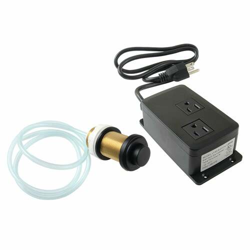 Kingston Brass KADK210 Trimscape Matte Black Dual Outlet Garbage Disposal Air Switch Kit