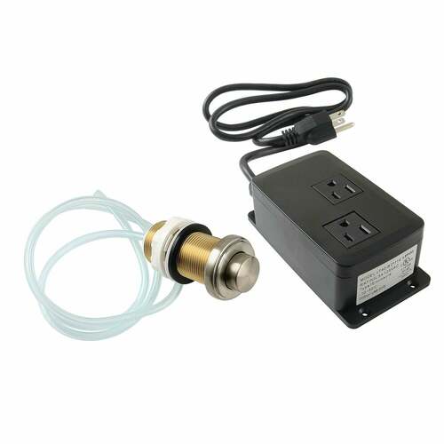 Kingston Brass KADK218 Trimscape Dual Outlet Garbage Disposal Air Switch Kit - Brushed Nickel