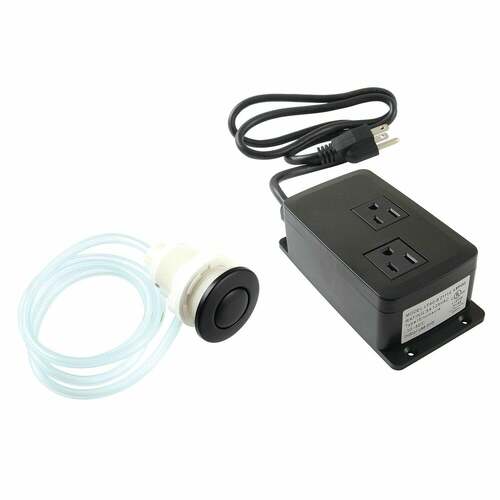 Kingston Brass KADK310 Trimscape Matte Black Dual Outlet Garbage Disposal Air Switch Kit