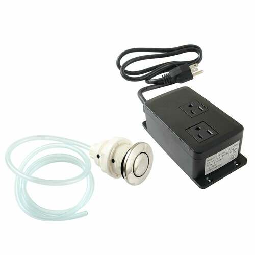 Kingston Brass KADK316 Trimscape Polished Nickel Dual Outlet Garbage Disposal Air Switch Kit