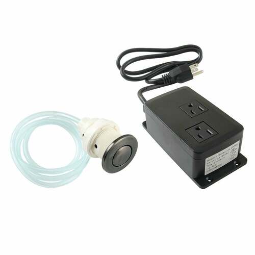Kingston Brass KADK31VN Trimscape Dual Outlet Garbage Disposal Air Switch Kit - Black Stainless