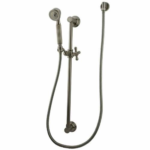 Kingston Brass KAK3328W8 Made to Match Brushed Nickel Shower System with Grab Bar Hand Shower