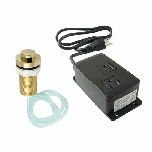 Kingston Brass KAMDK212 Trimscape Dual Outlet Garbage Disposal Air Switch Kit - Polished Brass