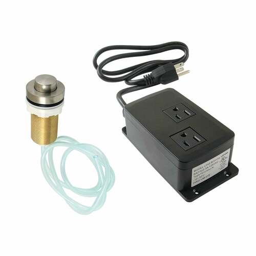 Kingston Brass KAMDK218 Trimscape Brushed Nickel Dual Outlet Garbage Disposal Air Switch Kit